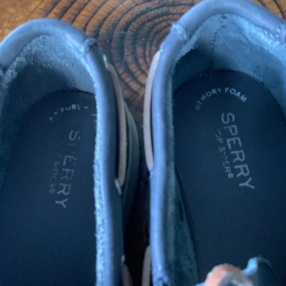 Sperry Cup ll Boat shoes dark gray blue Big Boys 6.5